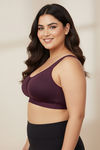 Zivame True Curv Single Layered Non Wired Full Coverage Minimiser Bra - Dark Purple — thumbnail 3